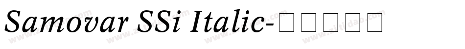 Samovar SSi Italic字体转换